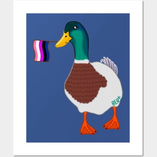 Dustin The Gender Fluid Duck Posters and Art